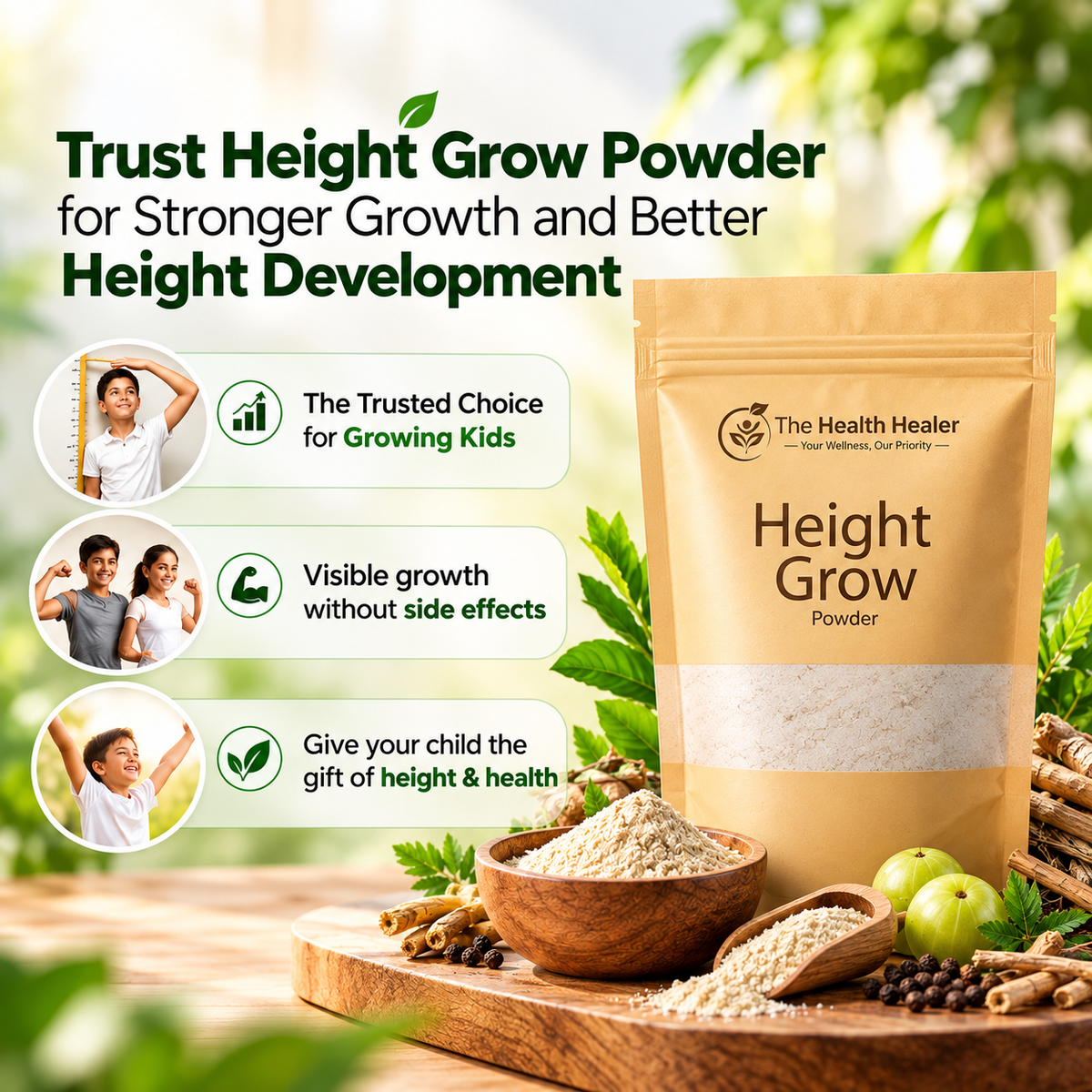 Height Grow Powder – Natural Height Growth & Bone Strength